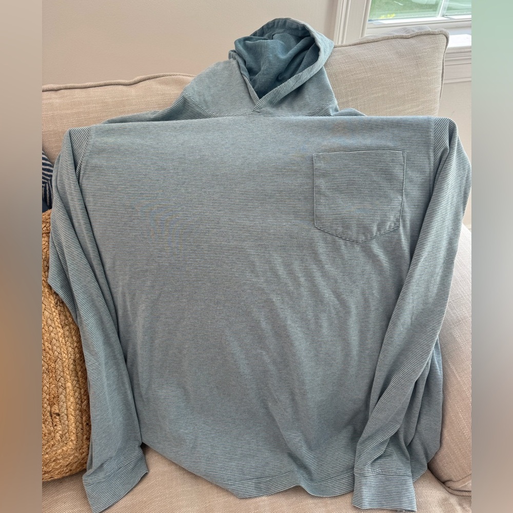 Men's Blue Hooded Shirt